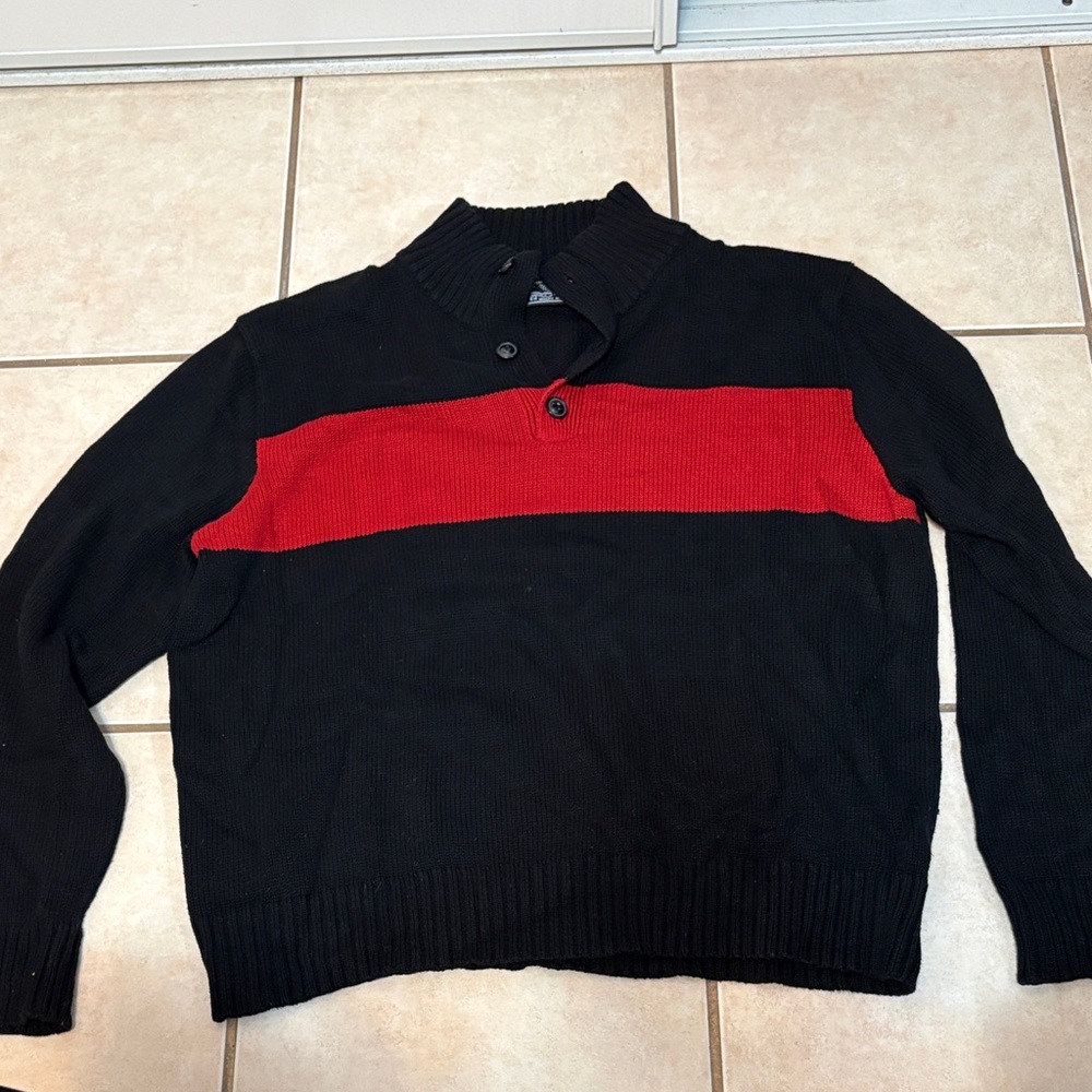 American Living Black and Red Crewneck Sweater